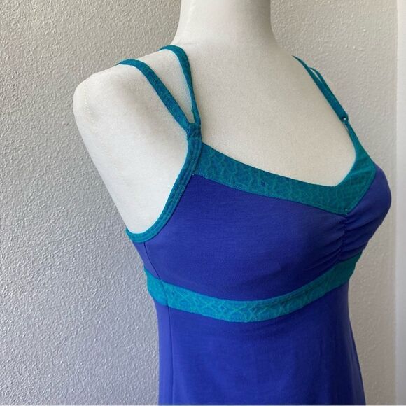 prAna Breathe Purple Strappy Dress Padded Recycled Poly SZ XS - Picture 4 of 14